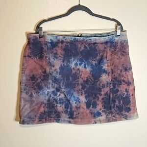 EUC Wild Fable | Tie Dye Denim Skirt | Pink and Blue | Size 18